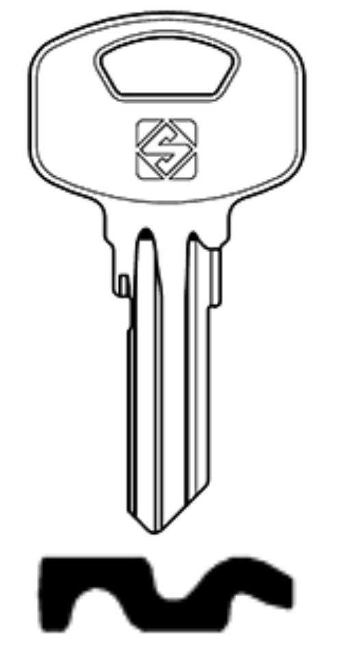 Afbeelding van Silca Cilindersleutel brass YA122SM