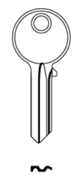 Afbeelding van Cilindersleutel Universeel UL-050 staal 1,8mm (MSF1)