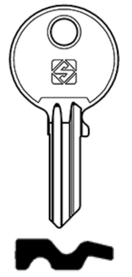 Afbeelding van Silca Cilindersleutel brass IE42