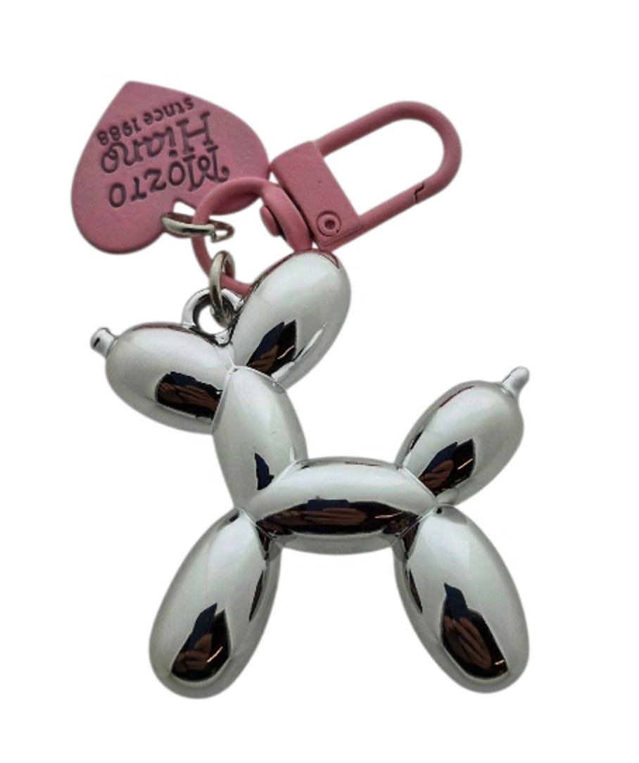 Afbeelding van Sleutelhanger Ballonhond met hartje zilverkleurig (10 stuks)
