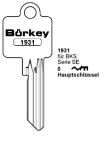 Afbeelding van Borkey 1931 / 0 Cilindersleutel voor BKS