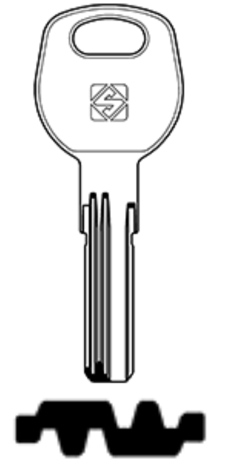 Afbeelding van Silca Boringsleutel brass AUO1R