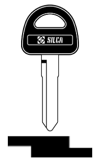 Afbeelding van Silca Autosleutel plastic kop staal SZ8RP