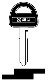 Afbeelding van Silca Autosleutel plastic kop brass SZ8P