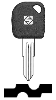 Afbeelding van Silca Transpondersleutel brass DWO6BTE zonder chip
