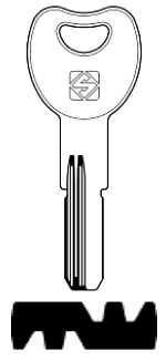 Afbeelding van Silca Boringsleutel brass APK7R