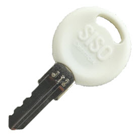Afbeelding van SISO Masterkey cilindersleutel  F systeem J12 wit