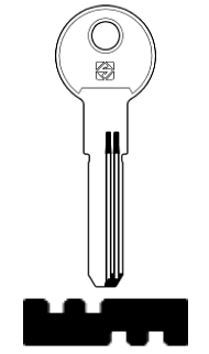 Afbeelding van Silca Boringsleutel brass FAC33