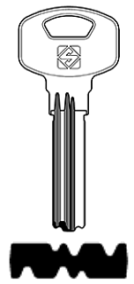Afbeelding van Silca Boringsleutel brass YA107R