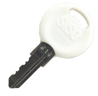 Afbeelding van SISO Masterkey cilindersleutel  F systeem J13 wit