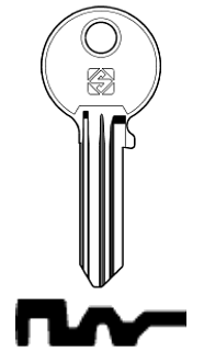 Afbeelding van Silca Cilindersleutel brass CS138