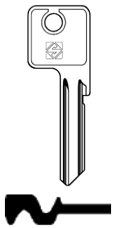 Afbeelding van Silca Cilindersleutel brass YA64
