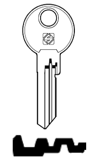 Afbeelding van Silca Cilindersleutel staal BAB26R17