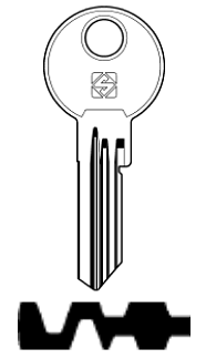 Afbeelding van Silca Cilindersleutel staal BAB30R3