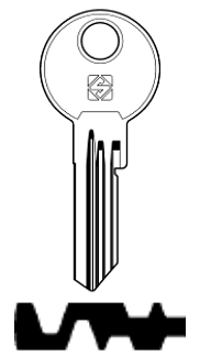 Afbeelding van Silca Cilindersleutel staal BAB30R5