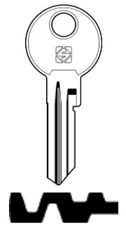 Afbeelding van Silca Cilindersleutel staal BAB30R11