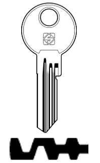 Afbeelding van Silca Cilindersleutel staal BAB30R8