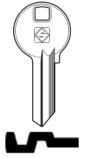 Afbeelding van Silca Cilindersleutel staal BAB4R