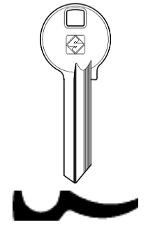 Afbeelding van Silca Cilindersleutel staal BAB7R
