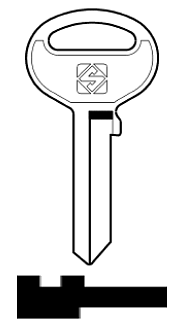 Afbeelding van Silca Cilindersleutel staal STA10R