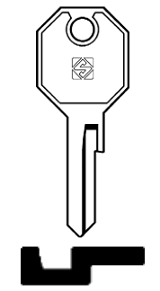 Afbeelding van Silca Cilindersleutel staal STA6