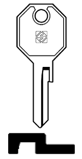 Afbeelding van Silca Cilindersleutel staal STA6R