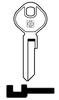 Afbeelding van Silca Cilindersleutel staal STA9R