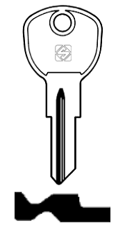 Afbeelding van Silca Cilindersleutel staal RC1R