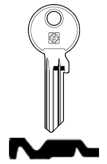 Afbeelding van Silca Cilindersleutel staal EV103X-1