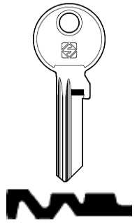 Afbeelding van Silca Cilindersleutel staal EV103X-5