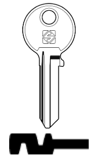 Afbeelding van Silca Cilindersleutel staal IE12