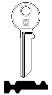 Afbeelding van Silca Cilindersleutel brass CE130-22