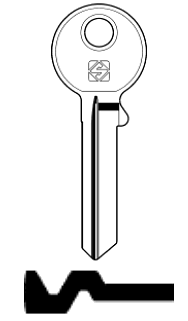 Afbeelding van Silca Cilindersleutel brass CE129-77