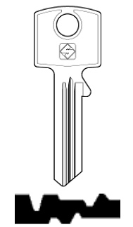 Afbeelding van Silca Cilindersleutel staal CE23R