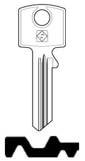 Afbeelding van Silca Cilindersleutel staal CE28