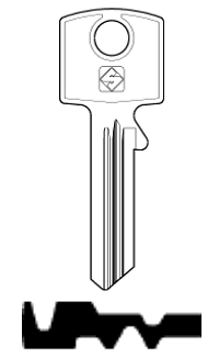 Afbeelding van Silca Cilindersleutel staal CE32R