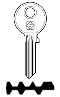 Afbeelding van Silca Cilindersleutel staal CE36