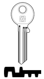 Afbeelding van Silca Cilindersleutel brass CE39