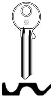 Afbeelding van Silca Cilindersleutel brass CE3R