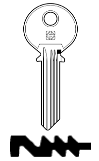 Afbeelding van Silca Cilindersleutel staal ZE42
