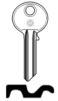 Afbeelding van Silca Cilindersleutel brass WK1