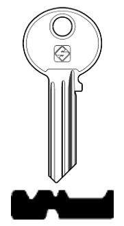 Afbeelding van Silca Cilindersleutel staal WK11