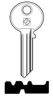 Afbeelding van Silca Cilindersleutel staal WK12