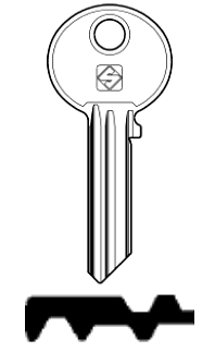 Afbeelding van Silca Cilindersleutel staal WK21