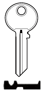 Afbeelding van Silca Cilindersleutel staal WK24R