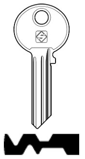 Afbeelding van Silca Cilindersleutel staal WK2R