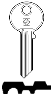 Afbeelding van Silca Cilindersleutel staal WK32