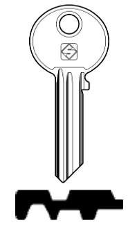 Afbeelding van Silca Cilindersleutel staal WK36