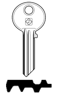 Afbeelding van Silca Cilindersleutel staal WK39