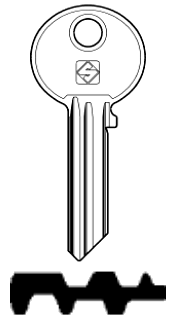 Afbeelding van Silca Cilindersleutel staal WK40